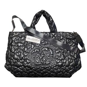 Betty Boop Puffer Heart Quilted Tote Bag Crossbody Travel Laptop Shoulder Bag